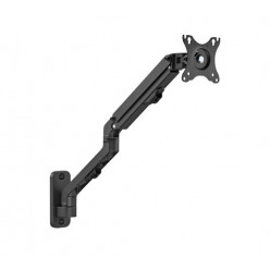 Monitor wall mount arm for 1 monitor up to 27-  Gembird MA-WA1-02, Adjustable wall display mounting arm (rotate, tilt, swivel),  VESA 75/100, up to 9 kg, black